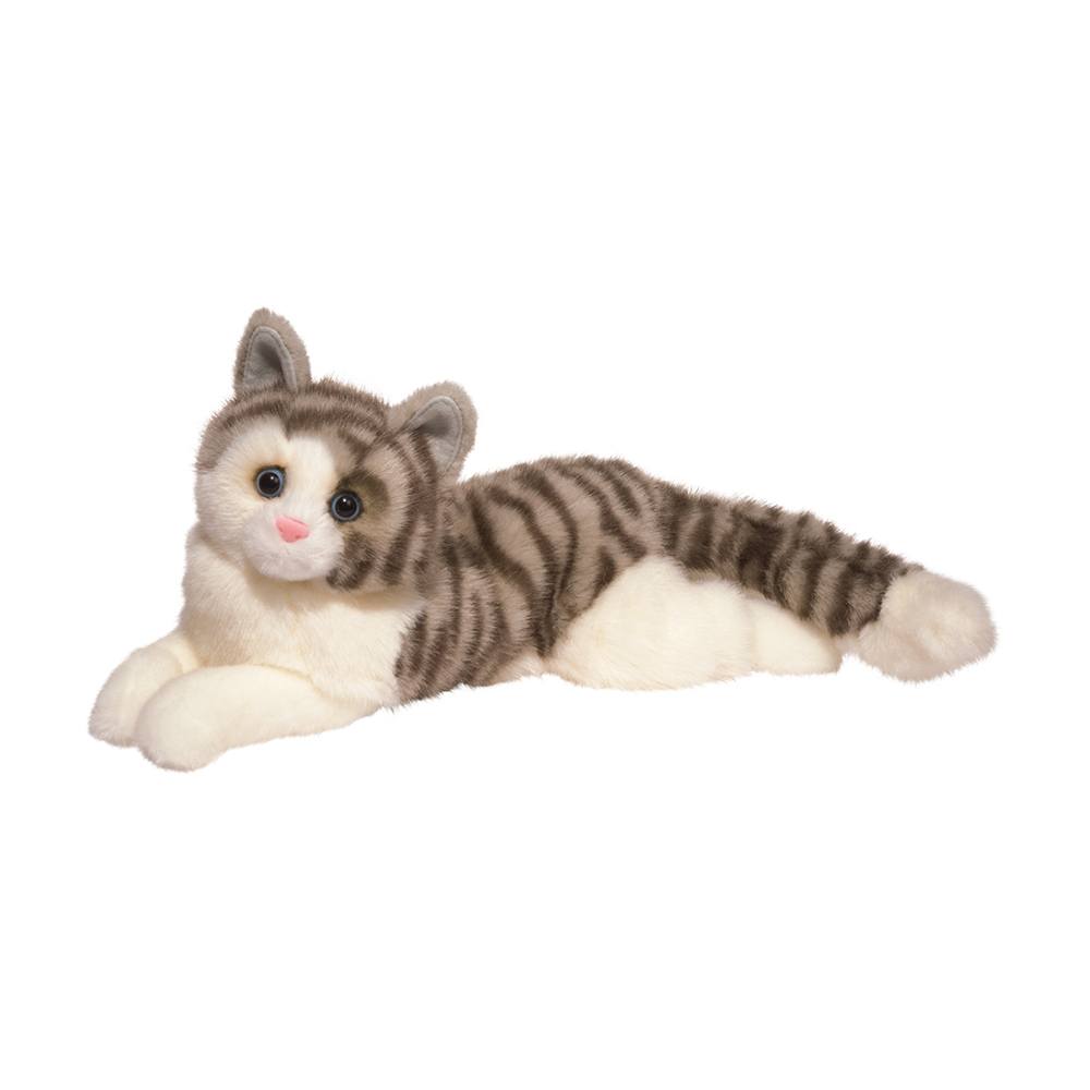 PLUSH TOY - SMOKEY GREY STRIPED CAT (15")