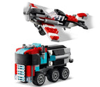 LEGO CREATOR - LE CAMION À PLATEFORME AVEC UN HÉLICOPTÈRE #31146