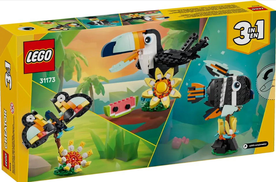 LEGO CREATOR - LES ANIMAUX SAUVAGES - LE TOUCAN TROPICAL #31173