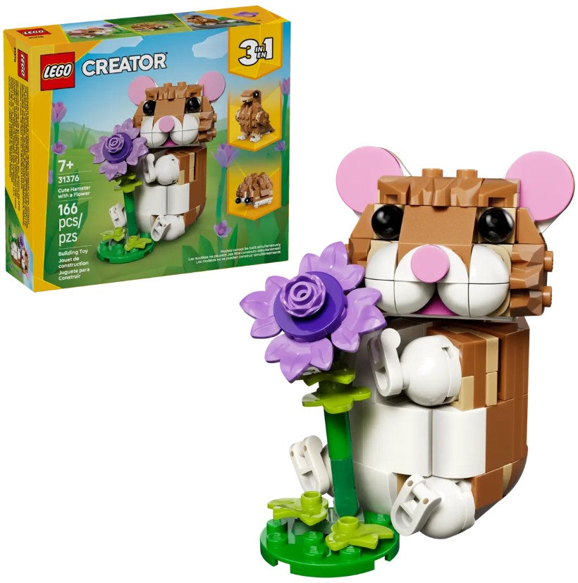 LEGO CREATOR - LE HAMSTER MIGNON AVEC UNE FLEUR #31376