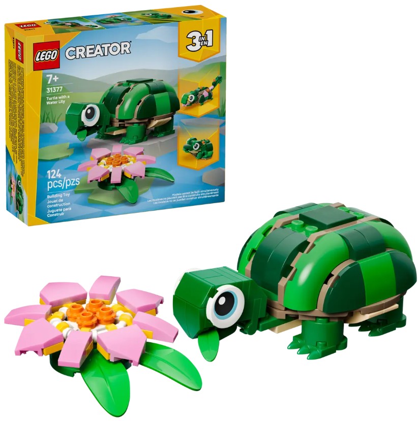 LEGO CREATOR - LA TORTUE AVEC UN NÉNUPHAR #31377