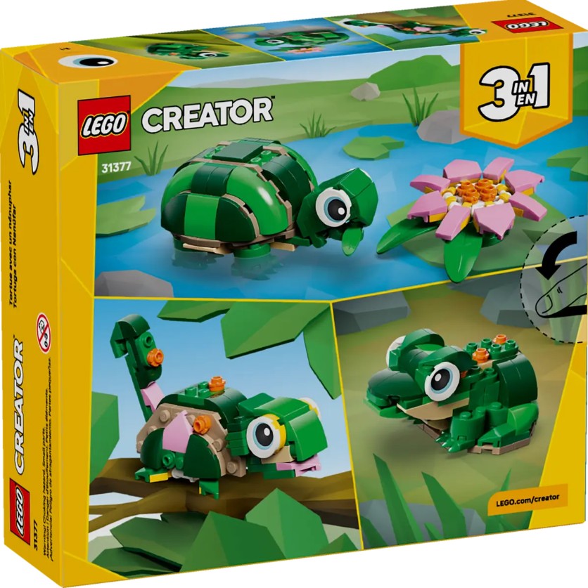 LEGO CREATOR - LA TORTUE AVEC UN NÉNUPHAR #31377