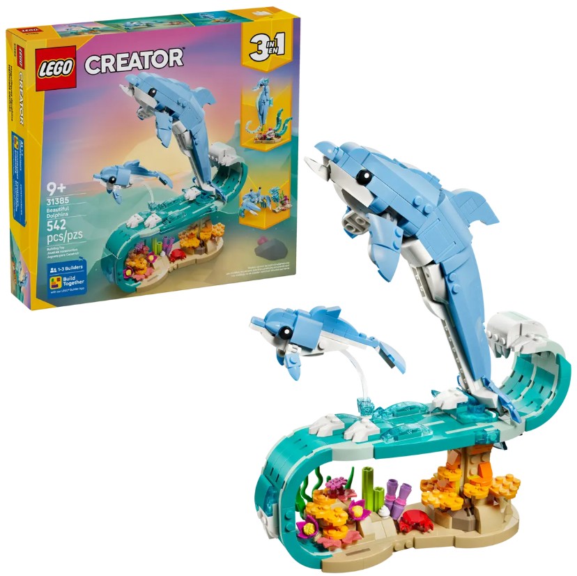 LEGO CREATOR - LES ANIMAUX MARINS - LES MAGNIFIQUES DAUPHINS #31385