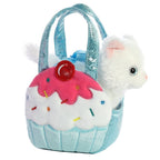 AURORA - WHITE CAT IN A 7" CAKE PURSE