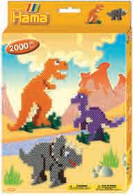 HAMA - DINOSAURES 2000 PERLES