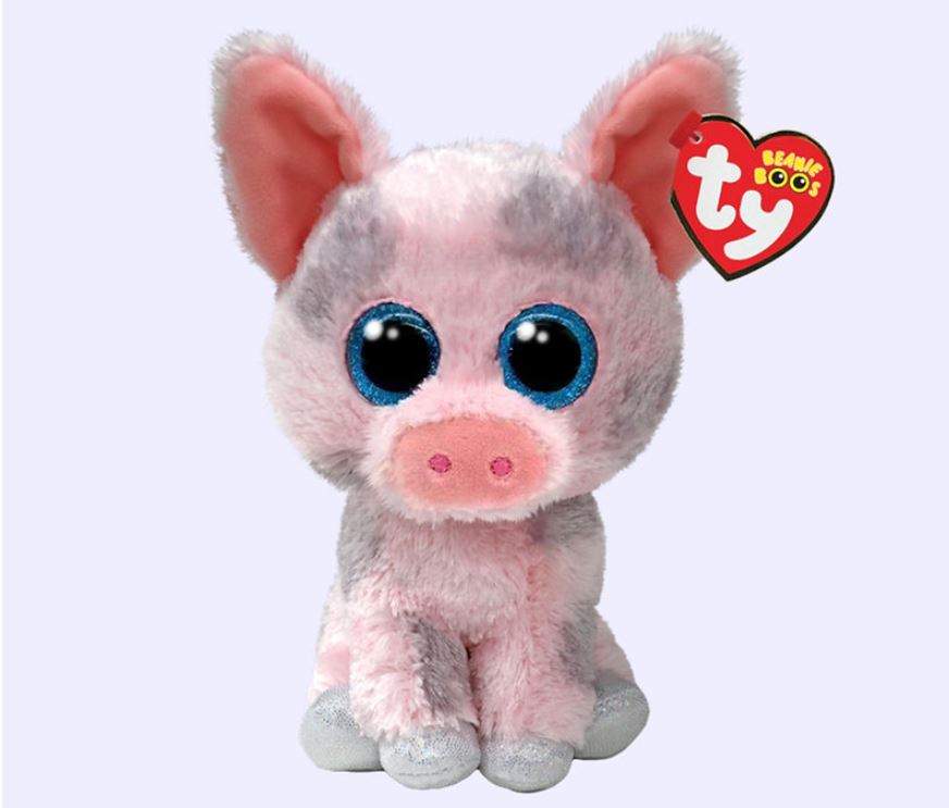 TY BEANIE BOOS PLUSH TOY - HAMBONE THE PIG SMALL 6"