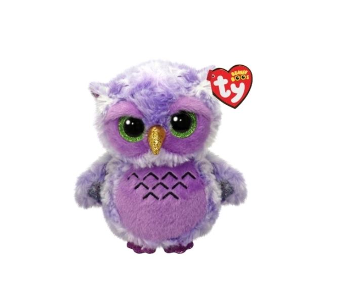 TY BEANIE BOOS PLUSH - OWLIVIA THE PURPLE OWL SMALL 6" (15 CM)