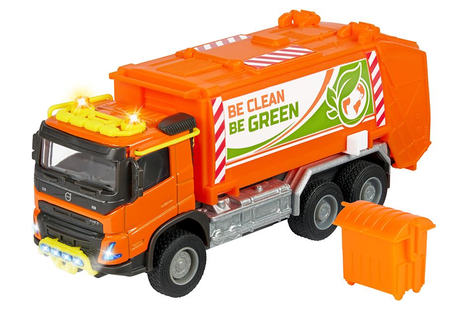 MAJORETTE - VOLVO CAMION À ORDURES SONS ET LUMIÈRES
