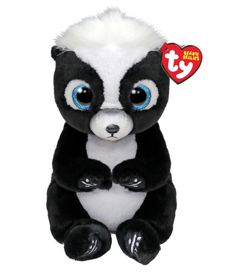 PELUCHE TY BEANIE BELLIES - RUKUS LA MOUFETTE PETIT 6"