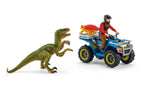 SCHLEICH - FUITE SUR QUAD FACE AU VÉLOCIRAPTOR #41466