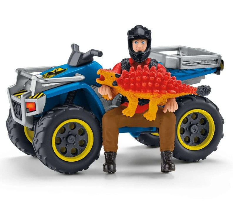 SCHLEICH - FUITE SUR QUAD FACE AU VÉLOCIRAPTOR #41466