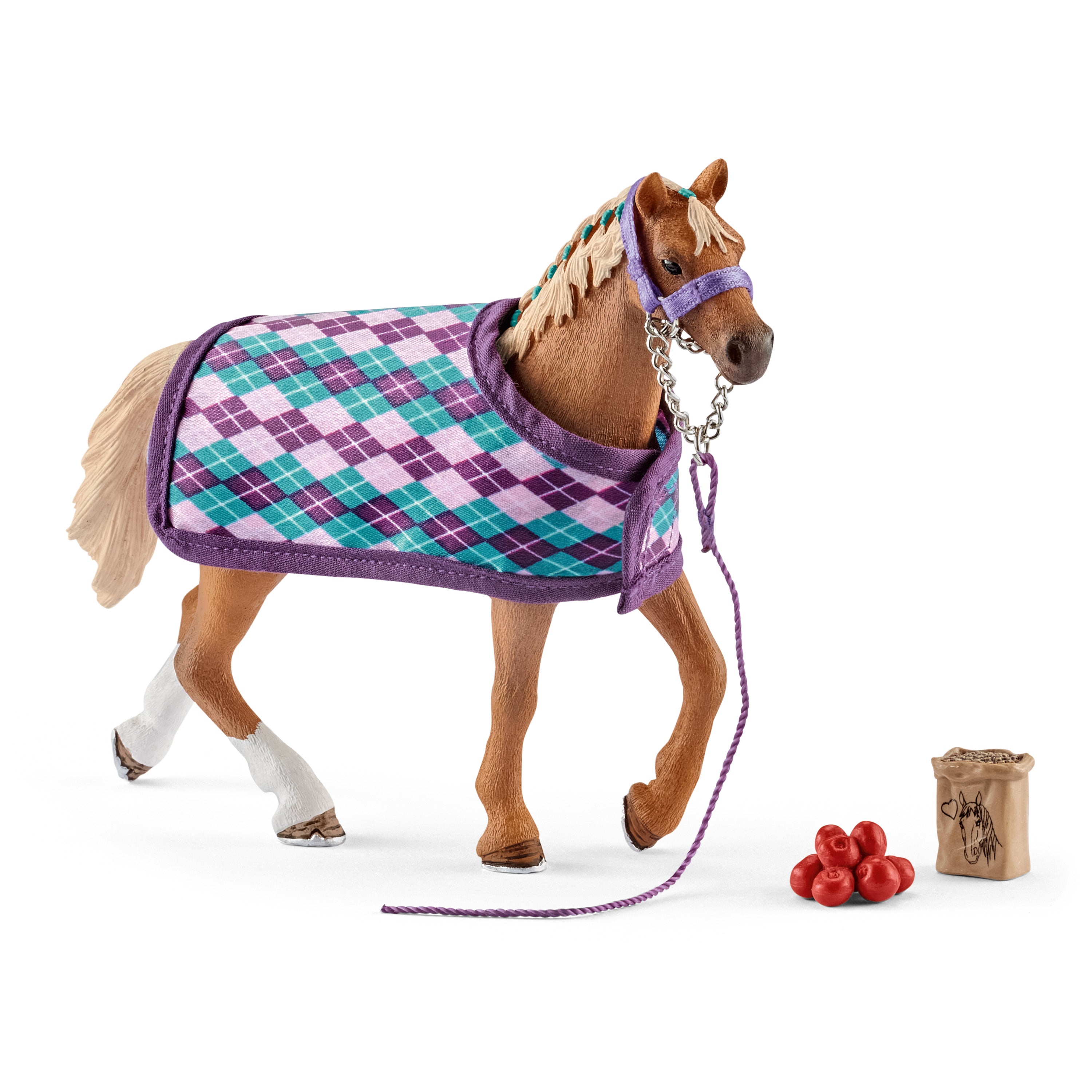 SCHLEICH - ENGLISH THOROUGHBRED WITH BLANKET #42360