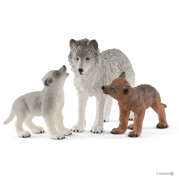 SCHLEICH - LOUVE AVEC DEUX PETITS #42472