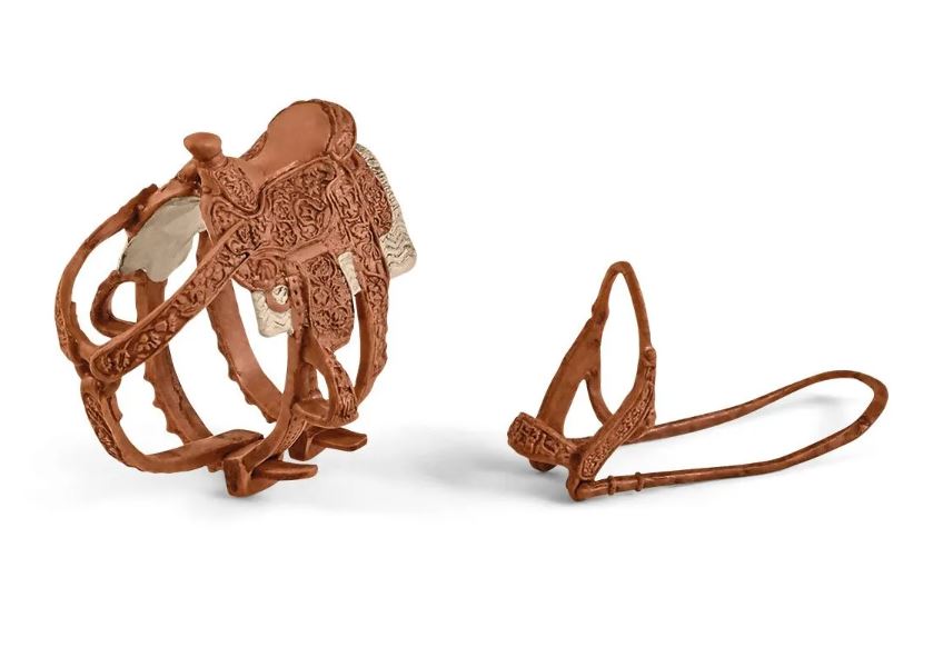 SCHLEICH - COWGIRL ET TONNEAUX DE COURSE #42576