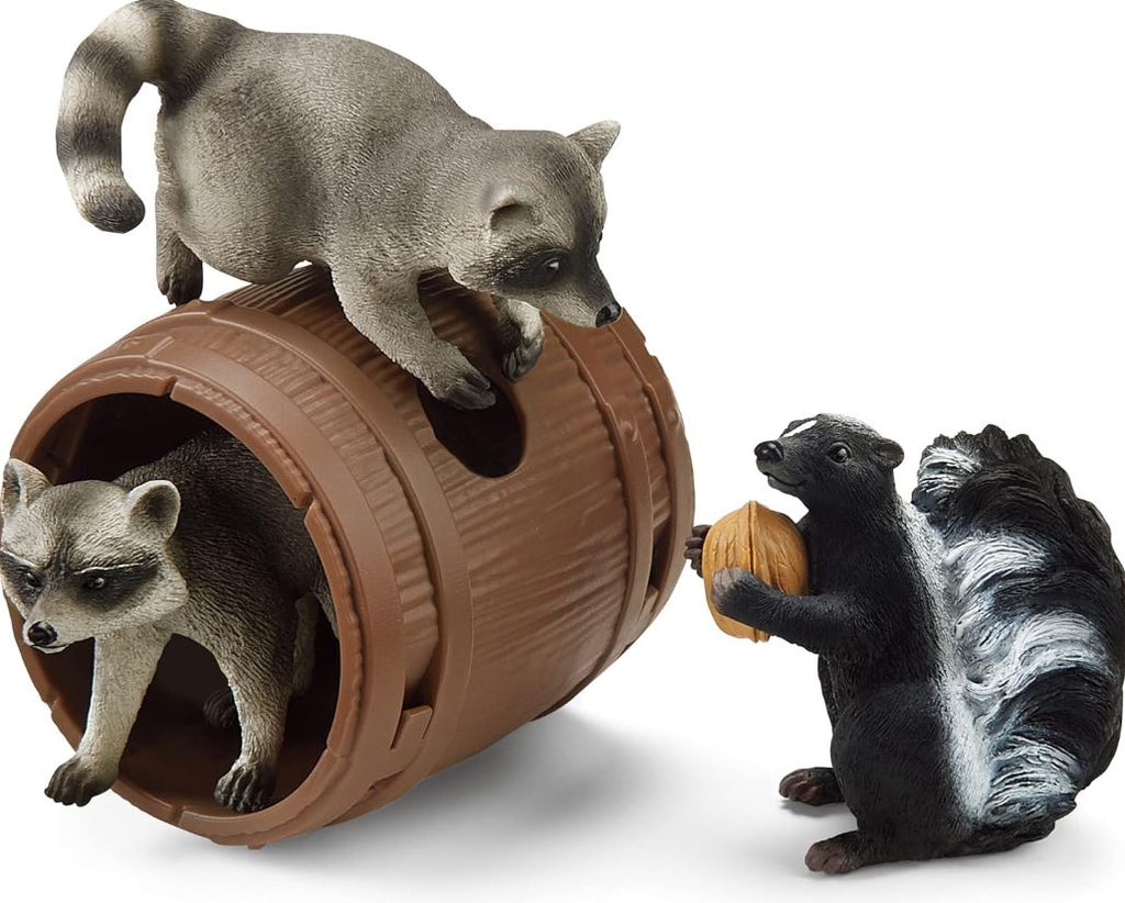 SCHLEICH - RATONS ET MOUFFETTE LES MÉFAITS DE LA NOIX (LA CHASSE AUX NOIX) #42596