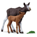 SCHLEICH - MOOSE COW WITH CALF #42629