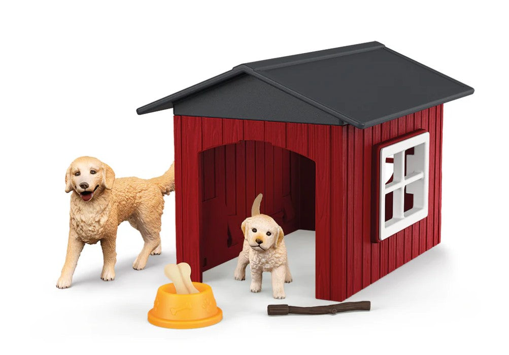 SCHLEICH - NICHE AVEC GOLDEN RETRIEVER #42722