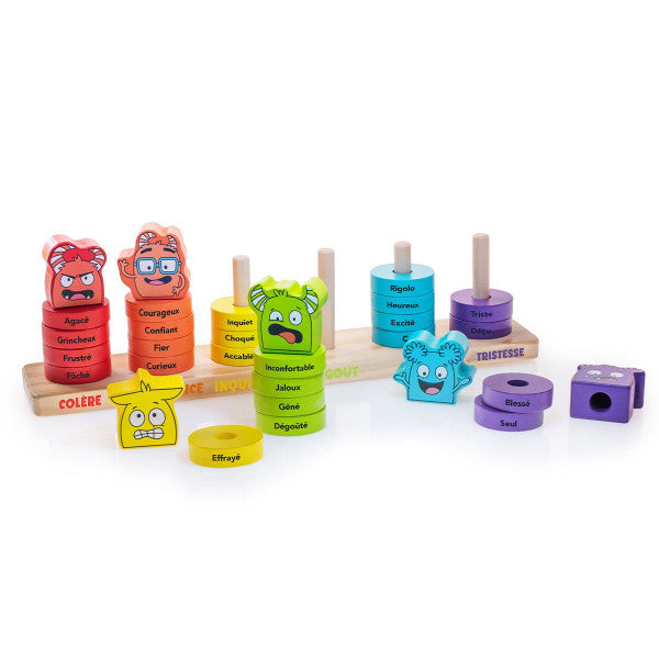 SORT MY EMOTIONS - WOODEN STACKING RINGS - OPEN THE JOY