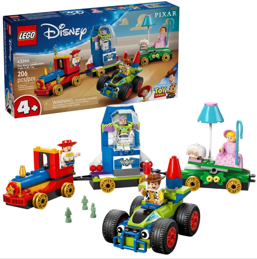 LEGO DISNEY PIXAR - LE TRAIN EN FÊTE ET VOITURE RC TOY STORY #43264