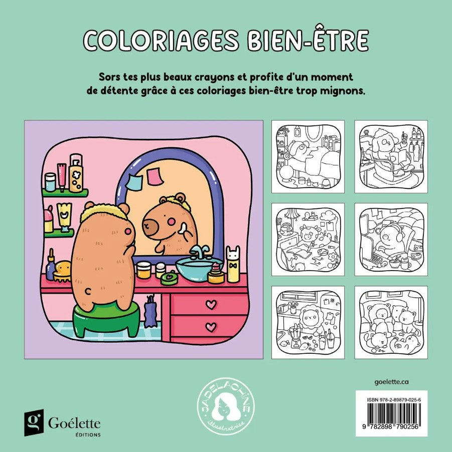 COLORIAGES ZEN ET MIGNONS (COSY COLO) - COLORIAGES BIEN-ÊTRE - JADE LACHINE (LIVRE DE COLORIAGE)