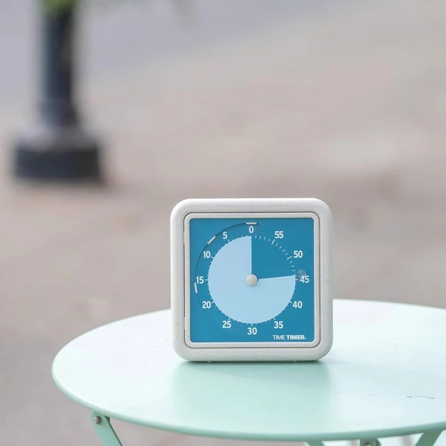 TIME TIMER RETRO (ECO EDITION) - 60 MINUTES - BLUE AND BEIGE (7.5")