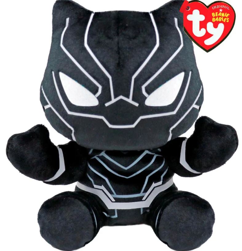 TY MARVEL SOFT PLUSH - BLACK PANTHER SMALL 8"