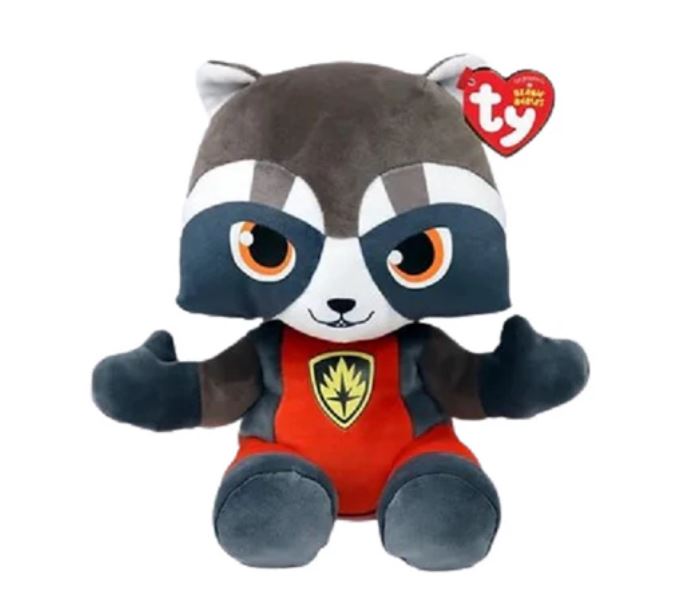 PELUCHE TY MARVEL SOFT - ROCKET RATON LAVEUR PETIT 8"