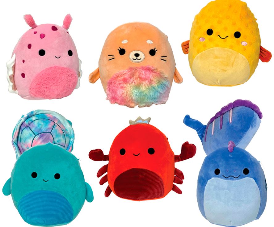 PELUCHE SQUISHMALLOWS - FONDS MARINS 8" ASST