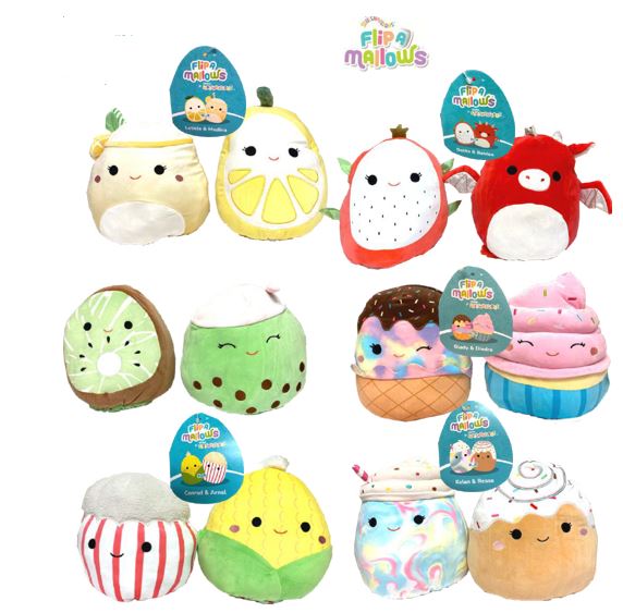 SQUISHMALLOWS FLIP-A-MALLOW PLUSH - 12" FOOD ASST