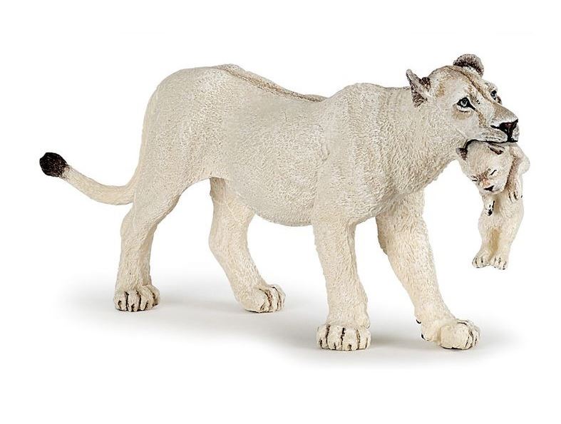 PAPO - LIONNE BLANCHE AVEC LIONCEAU #50203