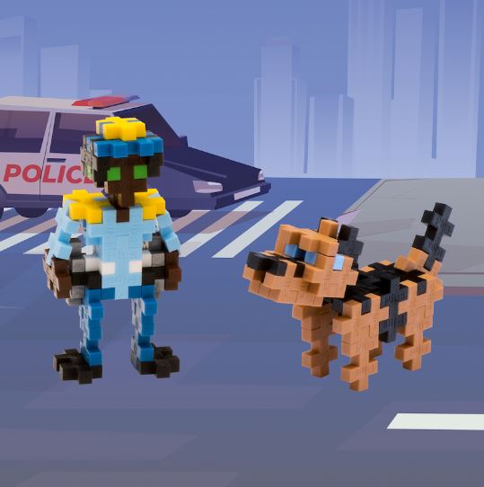 PLUS-PLUS BLOCKS - TUBE - POLICE - 70 PIECES