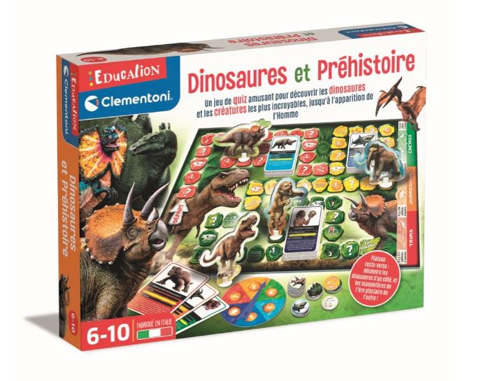 CLEMENTONI - JEU ÉDUCATIF - DINOSAURES ET PRÉHISTOIRE - Version française