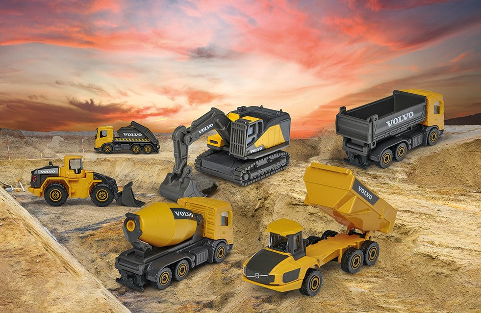 MAJORETTE - 1:64 VOLVO CONSTRUCTION TRUCK ASSORTED