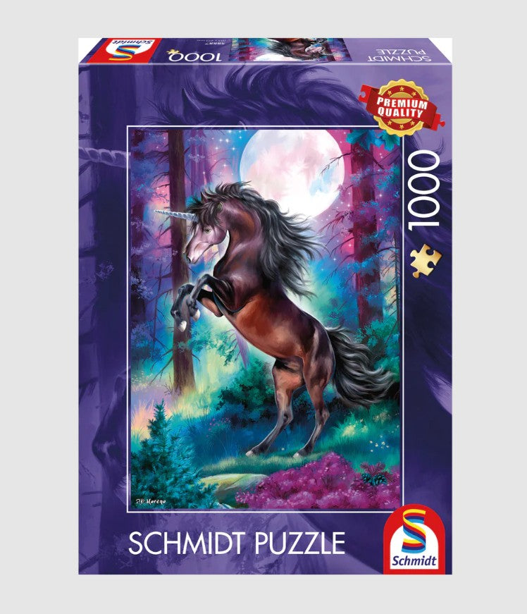 SCHMIDT JIGSAW PUZZLE 1000 PIECES - UNICORN IN MOONLIGHT #58887