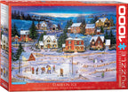 EUROGRAPHICS CASSE-TÊTE 1000 PIÈCES - PATIN À LA LUEUR D'ÉTOILES (NOËL)