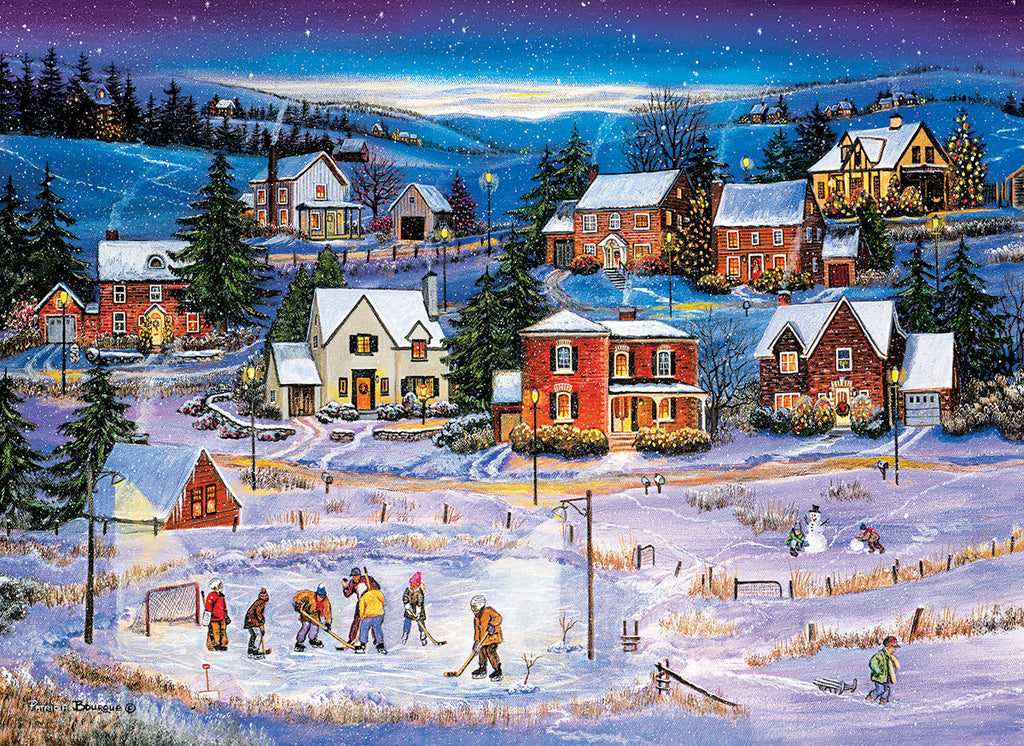 EUROGRAPHICS CASSE-TÊTE 1000 PIÈCES - PATIN À LA LUEUR D'ÉTOILES (NOËL)