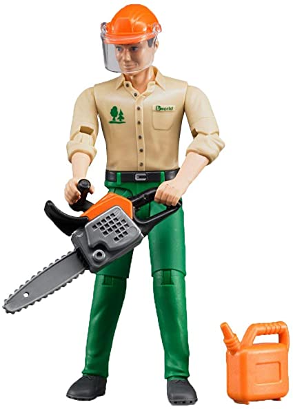 BRUDER - OUVRIER FORESTIER AVEC ACCESSOIRES #60030