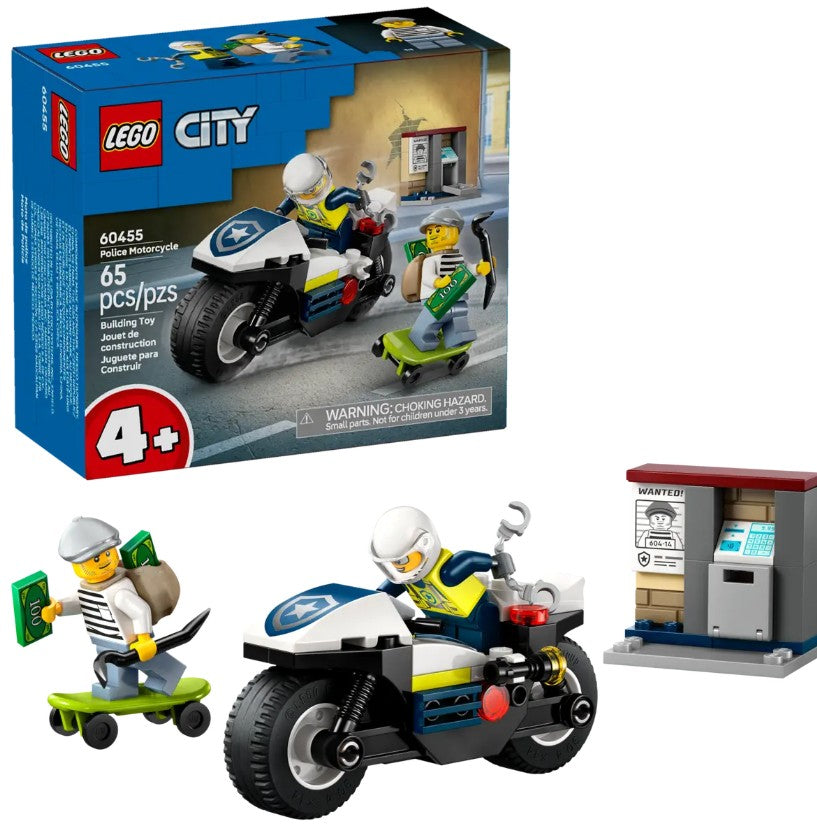 LEGO CITY POLICE - LA COURSE-POURSUITE EN MOTO DE POLICE #60455