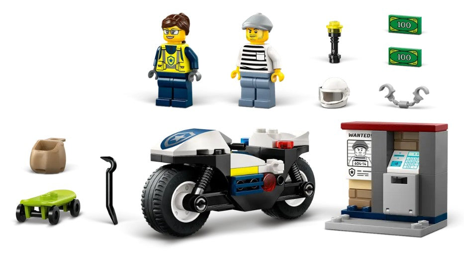 LEGO CITY POLICE - LA COURSE-POURSUITE EN MOTO DE POLICE #60455