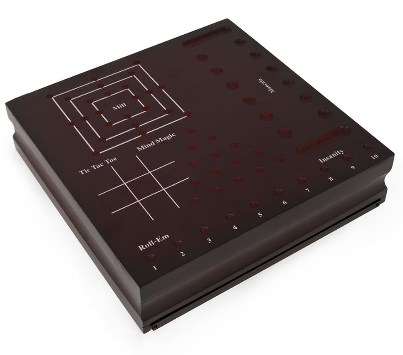 JEU BOÎTE DE BOIS - COFFRET DE 10 JEUX CLASSIQUE FAMILLE