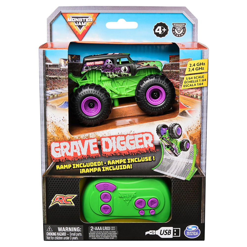 MONSTER JAM - 1:64 TÉLÉGUIDÉ MONSTER TRUCK GRAVE