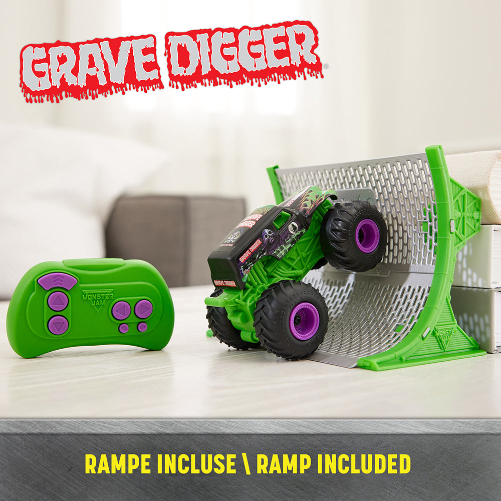 MONSTER JAM - 1:64 TÉLÉGUIDÉ MONSTER TRUCK GRAVE
