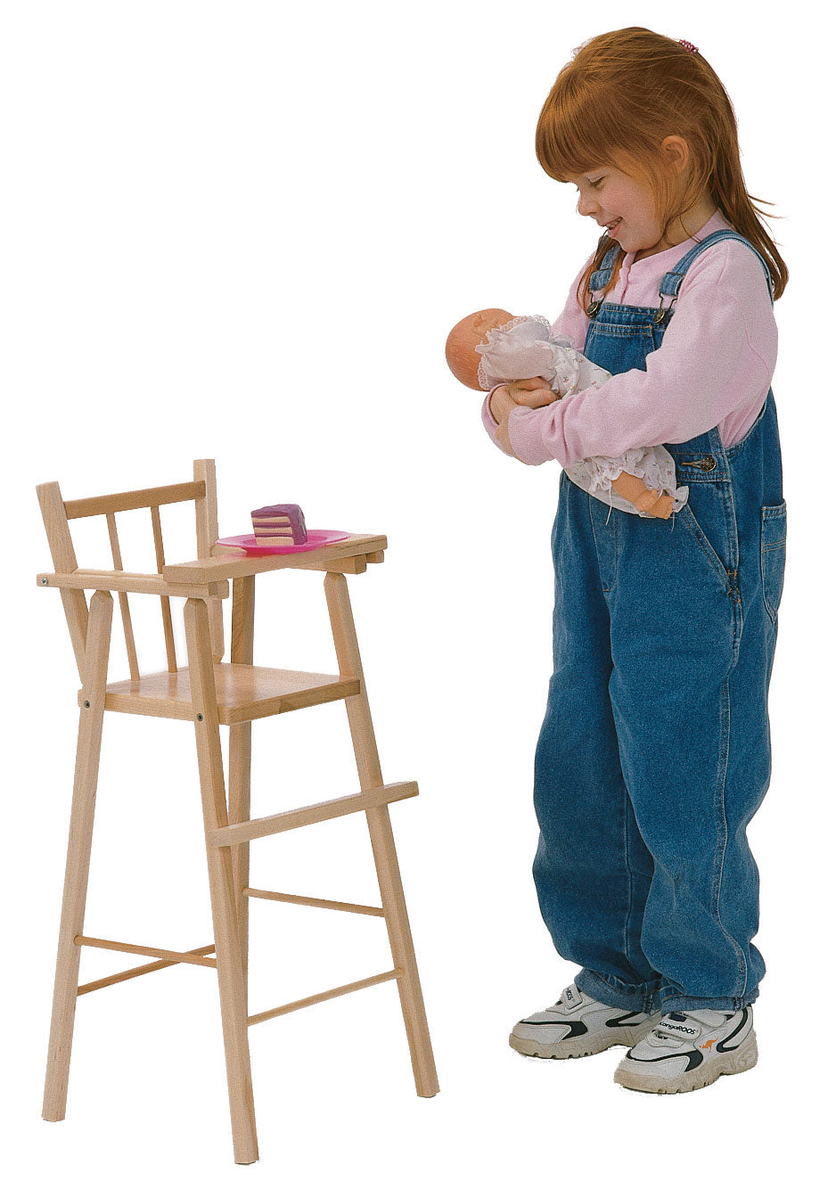 NATURAL WOOD DOLL HIGH CHAIR - JB POITRAS