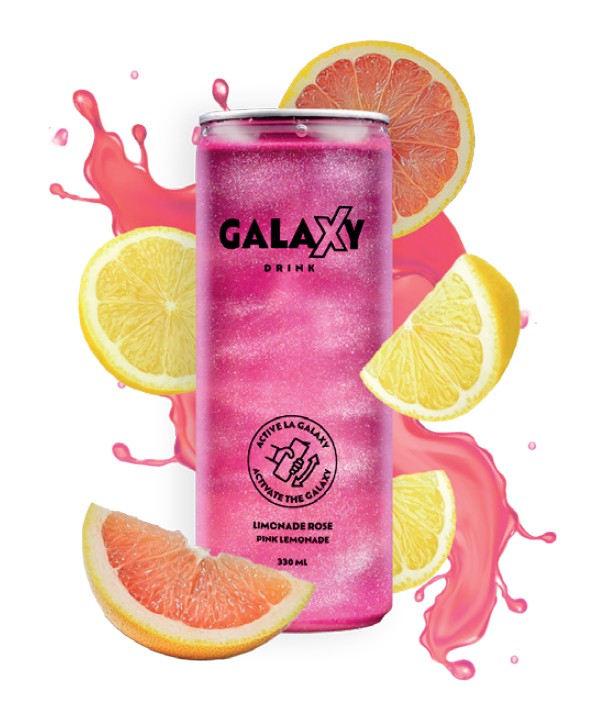 GALAXY DRINK - CANETTES LIMONADE ROSE - 330 ML