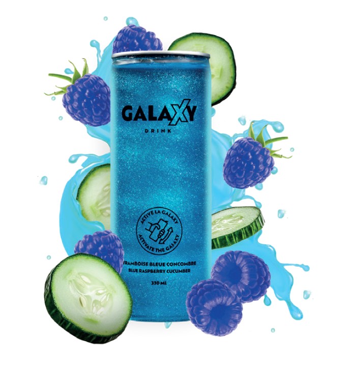 GALAXY DRINK - CANETTES FRAMBOISE BLEUE CONCOMBRE - 330 ML