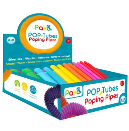 PAKÖ - POP TUBES 6 ASSORTED COLORS