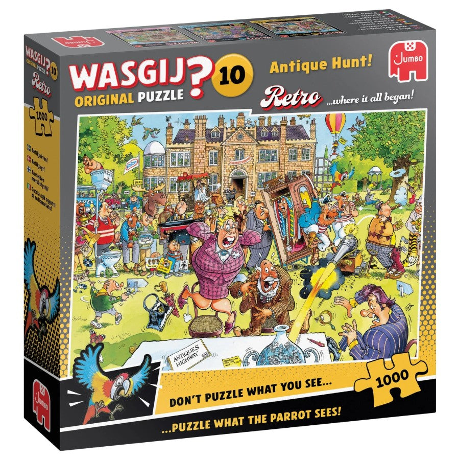 WASGIJ ORIGINAL RETRO NO 10 JAUNE CASSE-TÊTE 1000 PIÈCES - LA CHASSE AUX ANTIQUITÉS! #70-00800