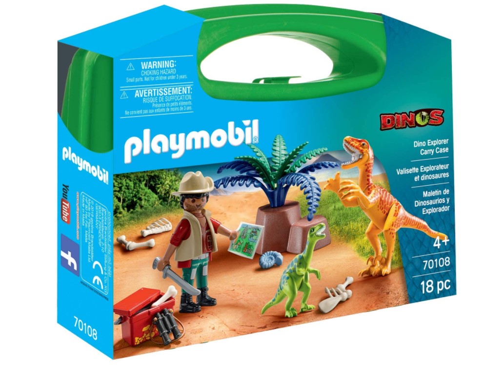 PLAYMOBIL DINOS - VALISETTE EXPLORATEUR ET DINOSAURES #70108