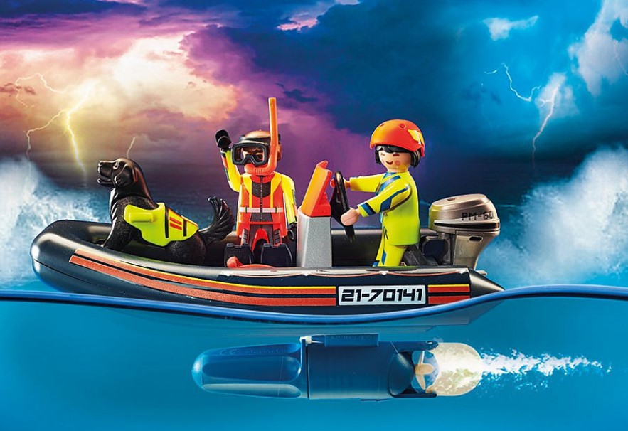 PLAYMOBIL CITY ACTION - RESCUE BOAT WITH SURFER #70141