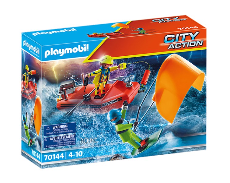 PLAYMOBIL CITY ACTION - SECOURISTE ET KITESURFER #70144